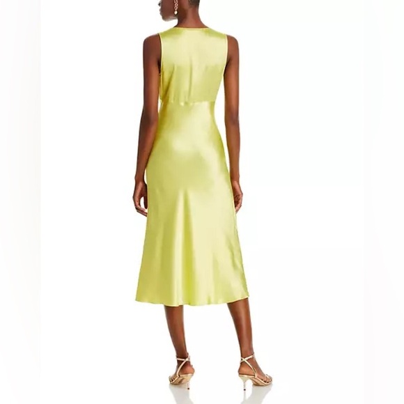 Rails Cindi Sleeveless Satin V Neck Midi Dress - Picture 3 of 6
